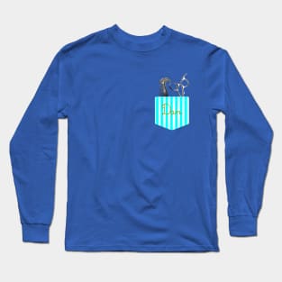 Blue Dapper Dan Pocket Long Sleeve T-Shirt